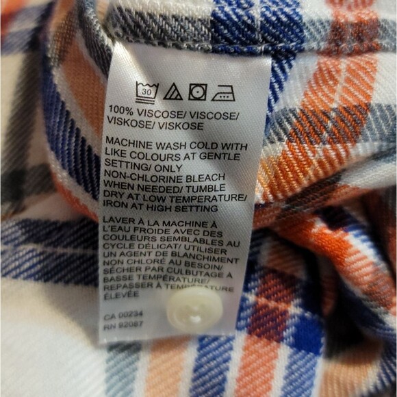 Saks Fifth Avenue Plaid Button Down Long Sleeve Size Large - Picture 5 of 13